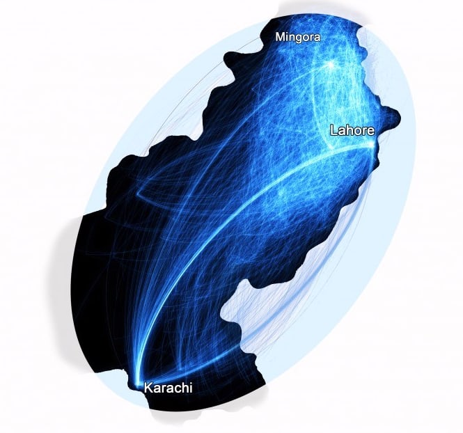 ลักษณะเส้นทางการแพร่ระบาดของเชื่อไข้เลือดออก เดงกี่ ในปากีสถาน